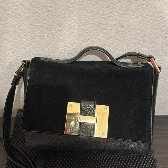 India Hicks The Lady P Bag Crossbody Purse Black Leather Bag Designer - Picture 3 of 15